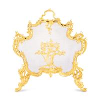 A Louis XV Style Gilt Bronze Fire Screen