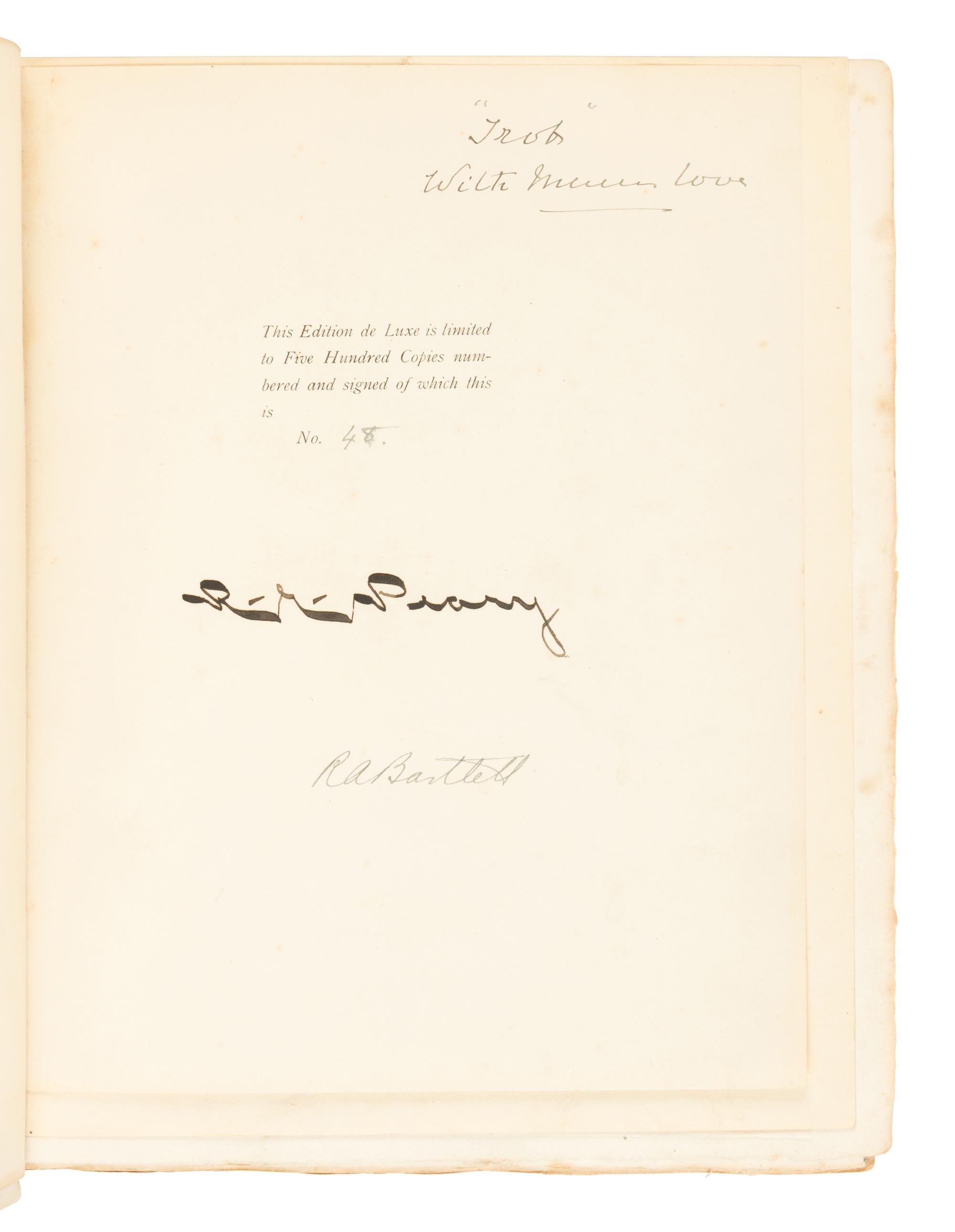 [TRAVEL & EXPLORATION]. PEARY, Robert E. (1856-1920). The North Pole . Introduction by Theodore Roosevelt. London: Hodder & Stoughton, 1910.