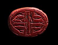 An Egyptian Red Jasper Duck Scaraboid