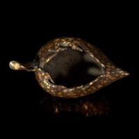 A Chinese gilt-splashed bronze "Buddha's-hand" citron-form open vessel 洒金地佛手形铜香炉 Qing Dynasty ?