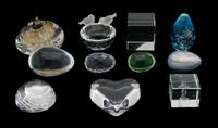A Collection of Ten Paperweights and a Small Bowl Diameter of largest 4 inches. — 2OTH CENTURY