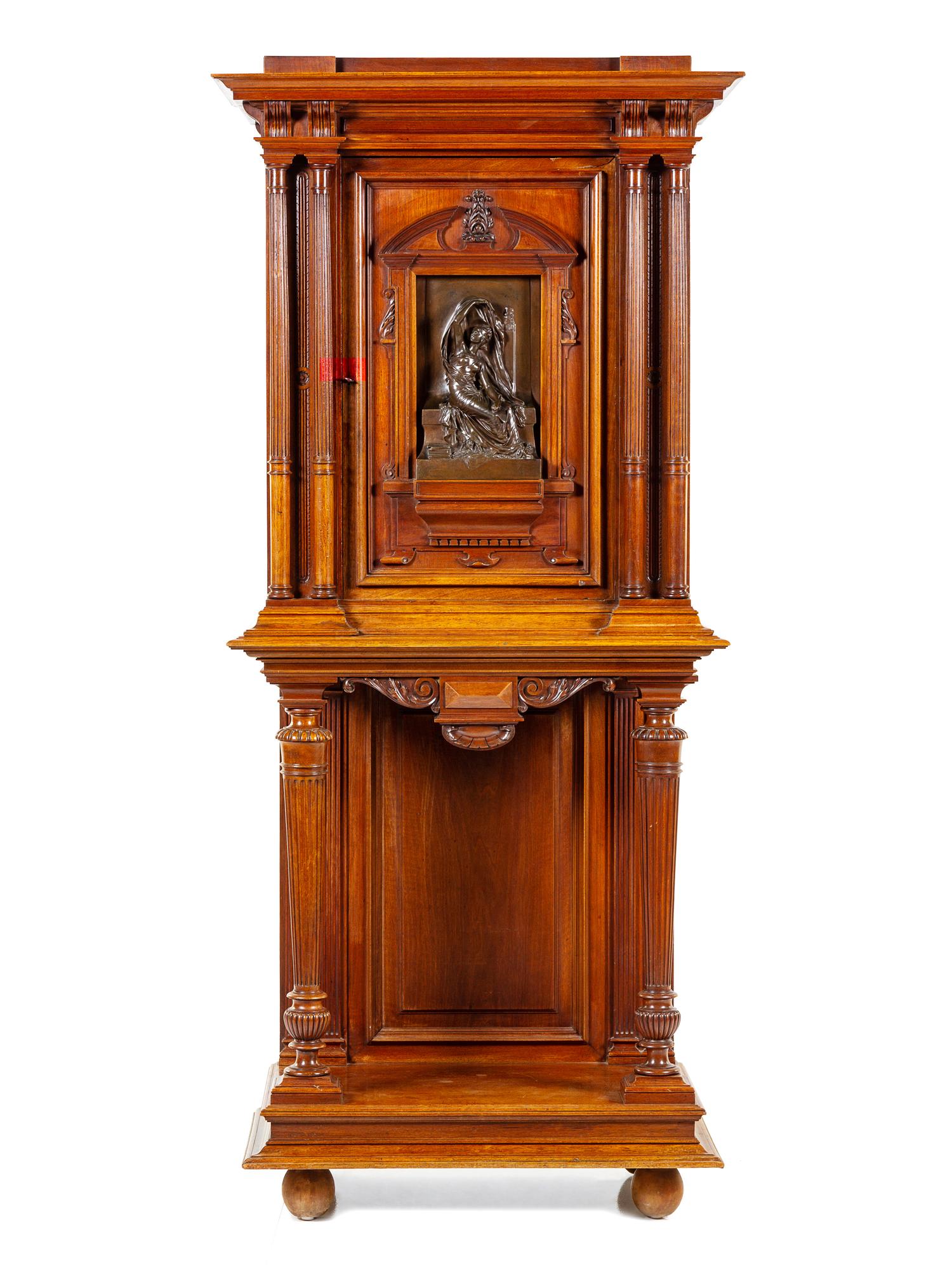 A French Bronze Mounted Walnut Cabinet