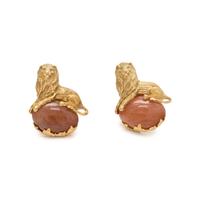 BARBARA ANTON, YELLOW GOLD AND HARDSTONE CUFFLINKS