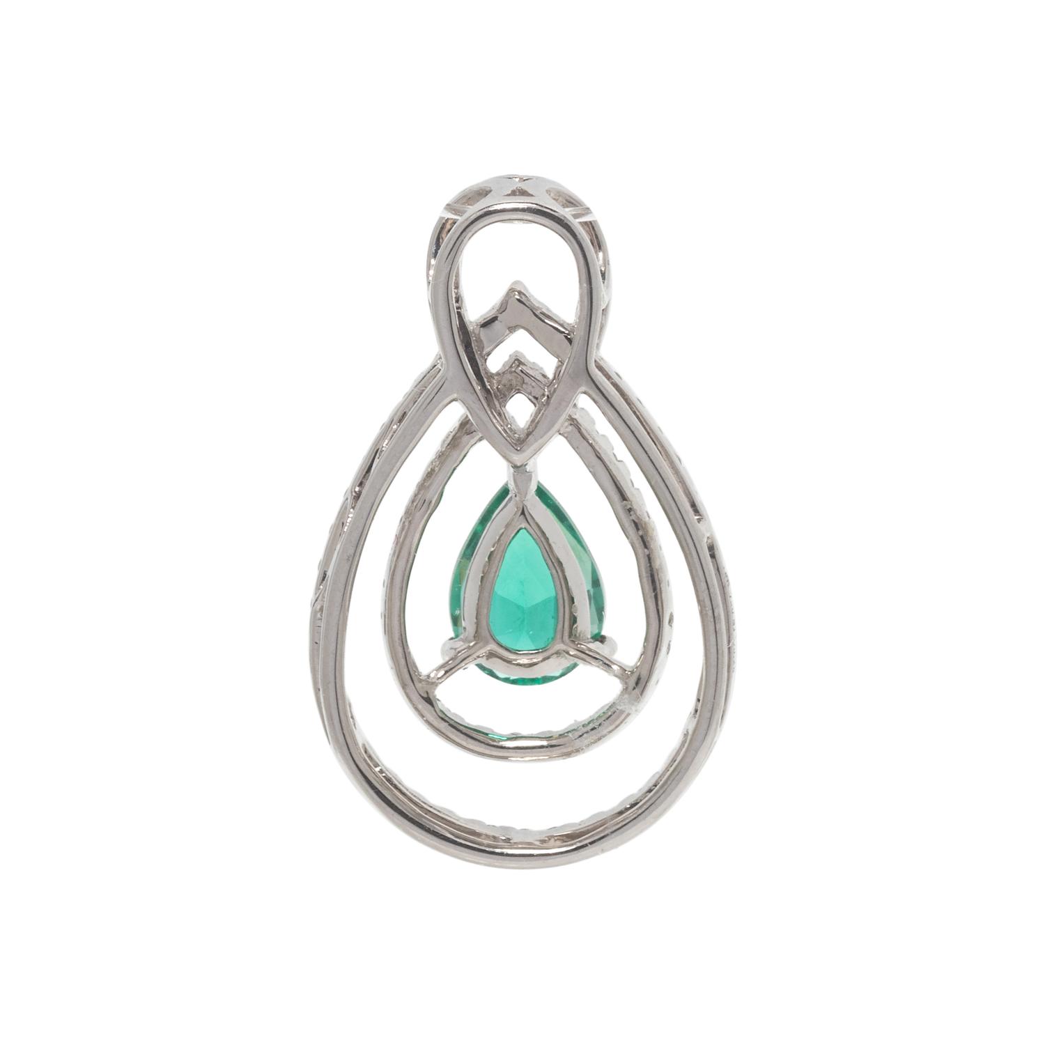 EMERALD AND DIAMOND PENDANT