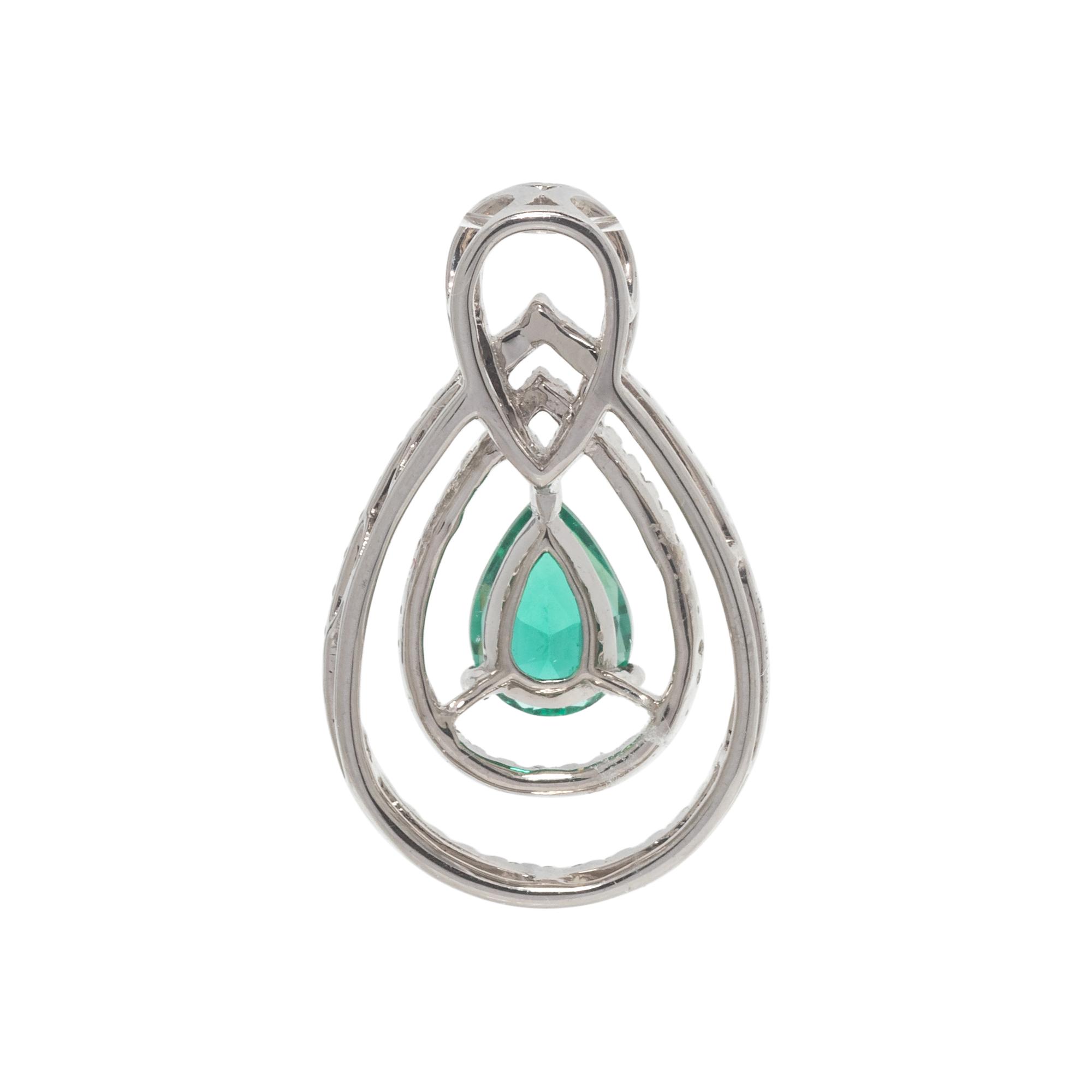 EMERALD AND DIAMOND PENDANT
