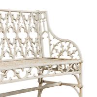 A Victorian Style Painted Iron Bench
