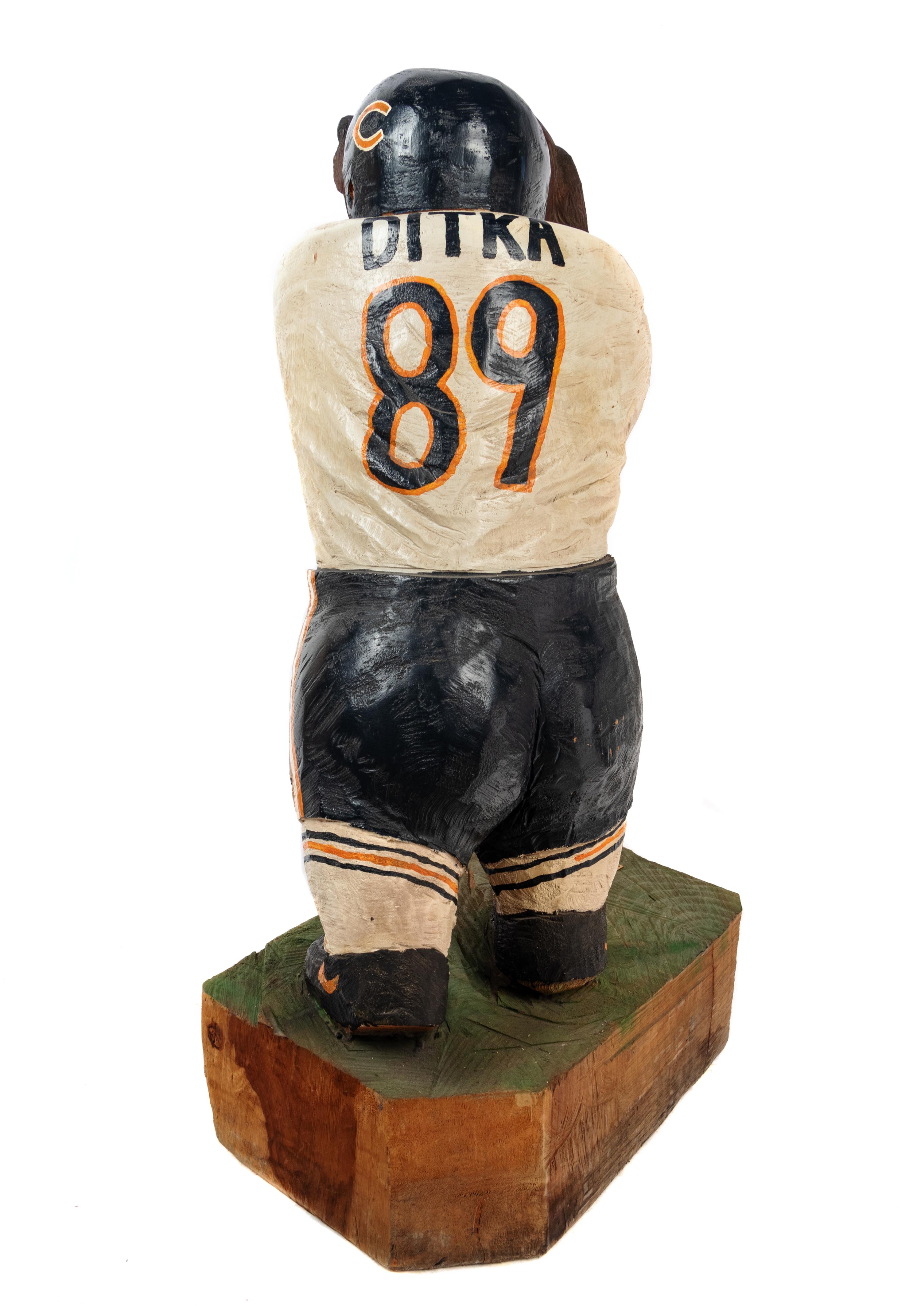 A Large Carved Chicago Bear Gifted by 1991-92 Team to Mike Ditka Formerly Displayed at Mike Ditka's Restaurant