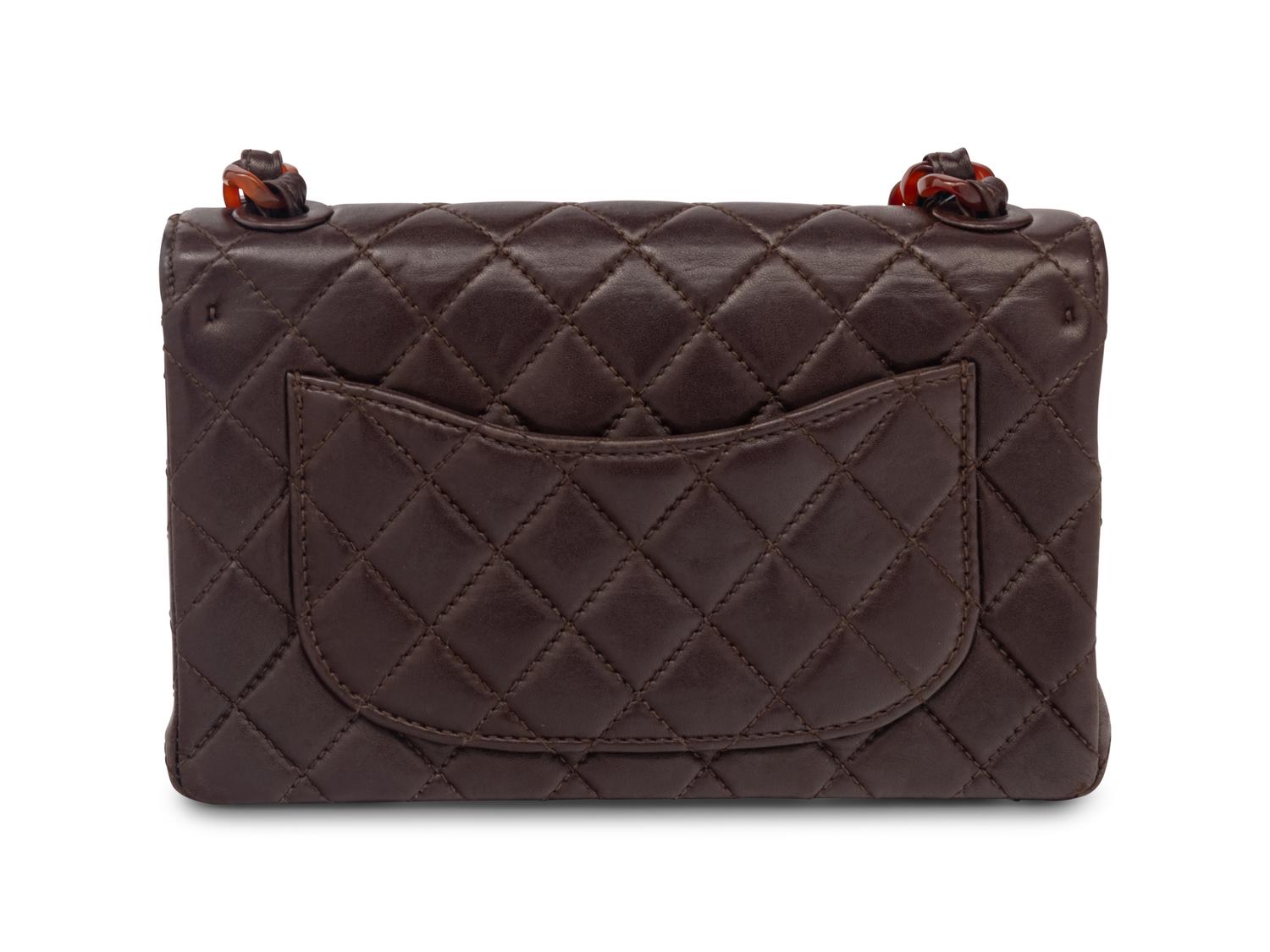 Chanel Brown Lambskin Flap Bag, 1997-96