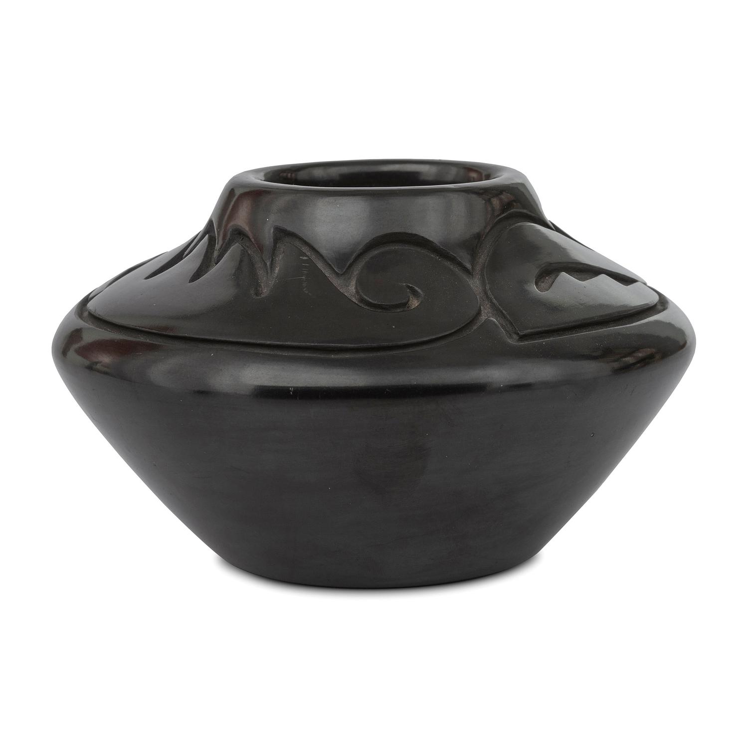 Carved Blackware Jar