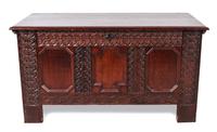A Continental Carved Oak Chest