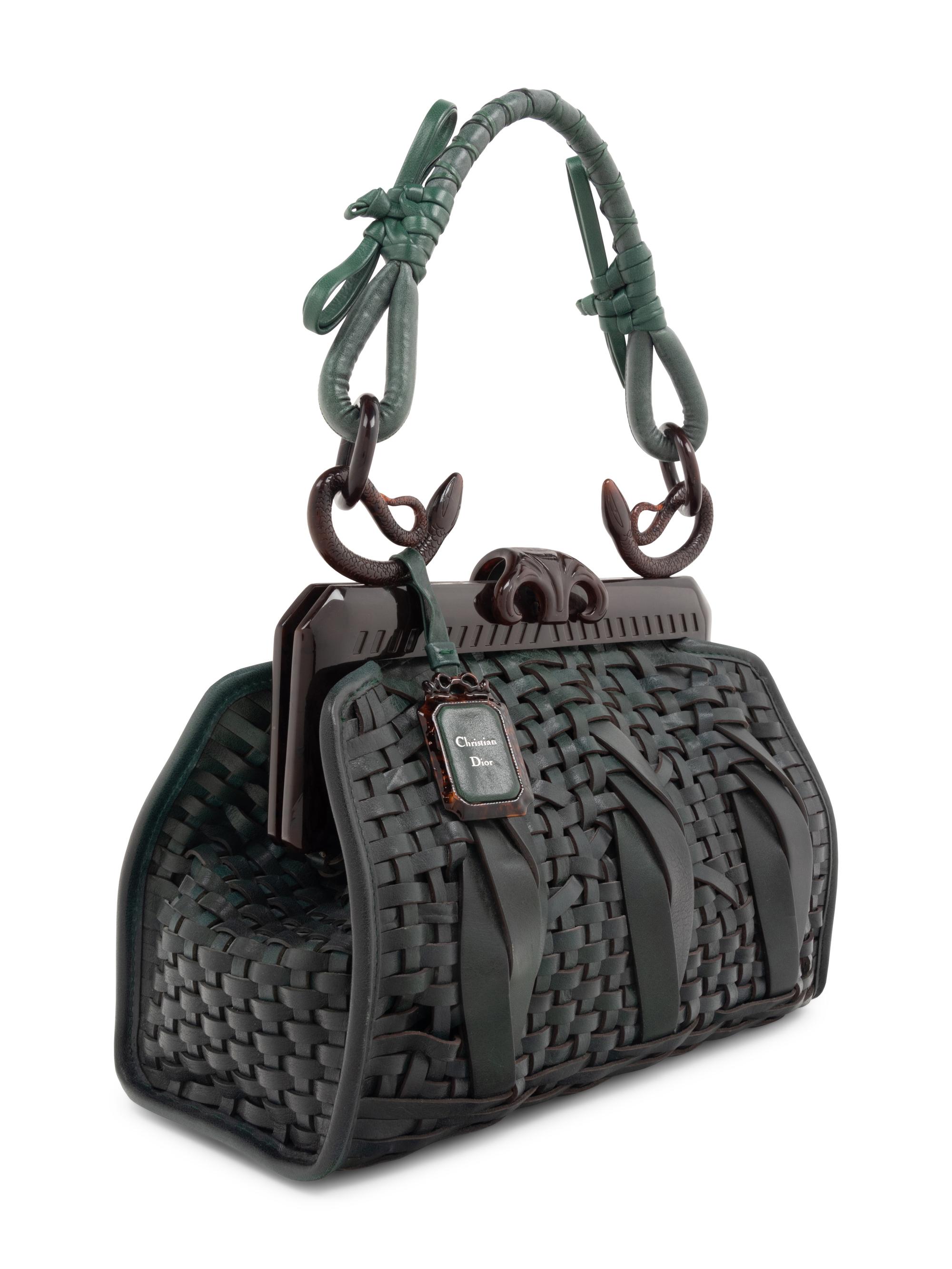 Christian Dior Limited Edition Woven Leather Samourai Bag, 2007