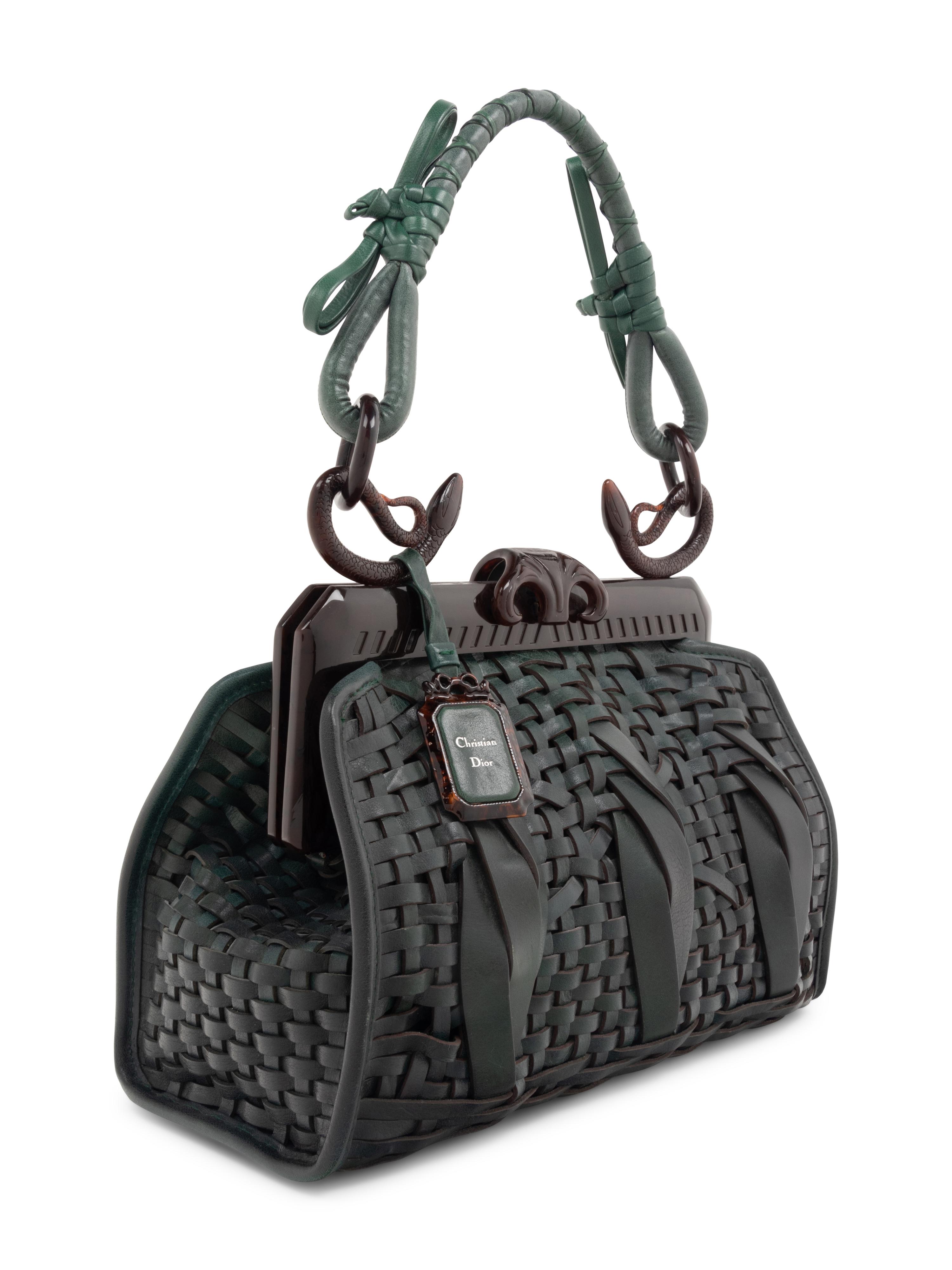 Christian Dior Limited Edition Woven Leather Samourai Bag, 2007