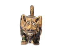 Billy Ray Hussey (B. 1955), A Glazed Pottery Figure Of A Tiger