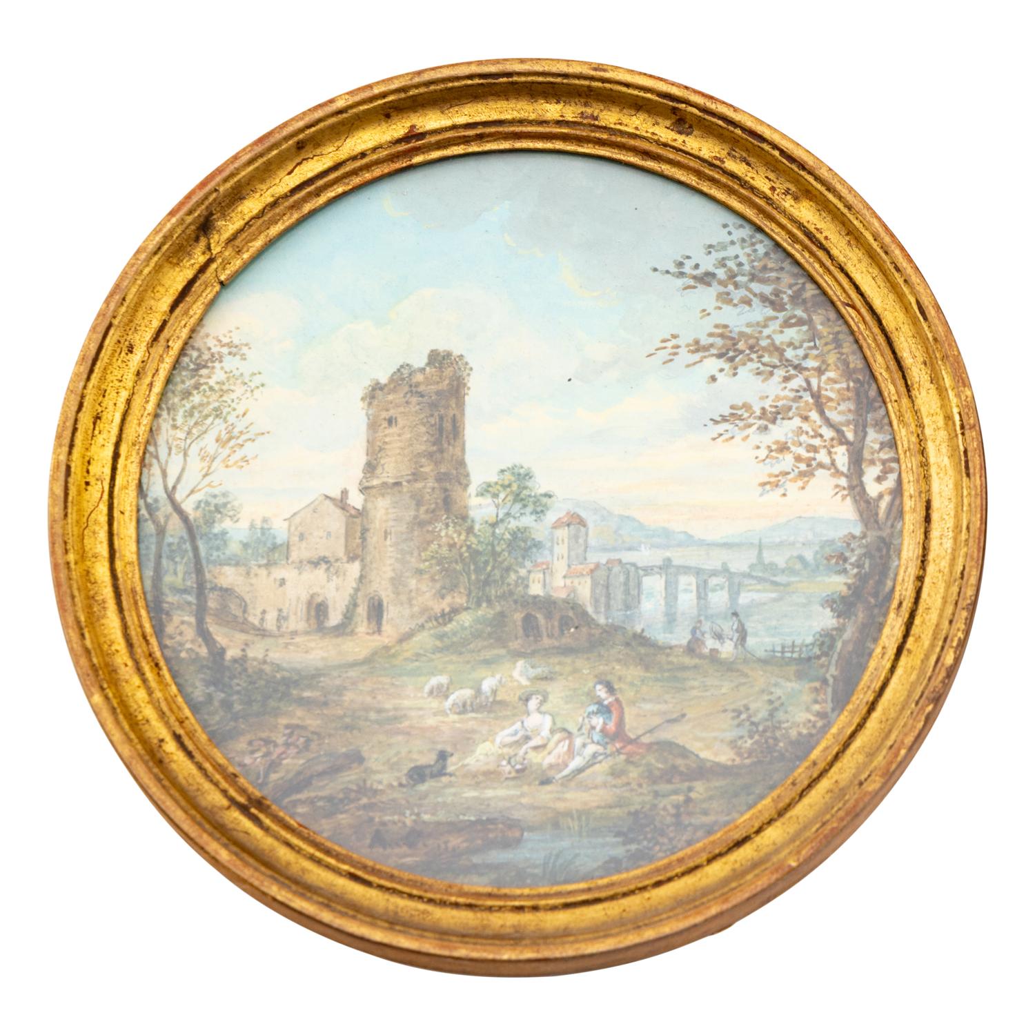 Landscapes with Ruins (a pair of works)