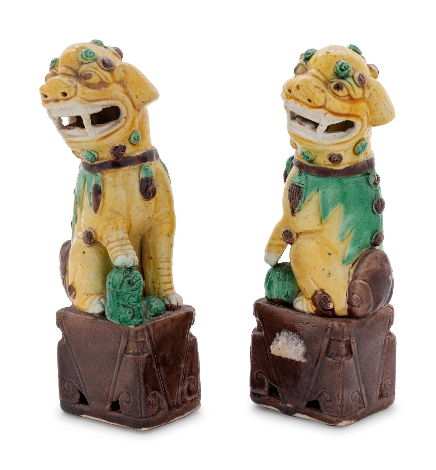 Five Chinese Porcelain Polychrome Glazed Animals