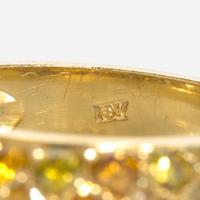 A Set of 18K Yellow Gold and Diamond Rings