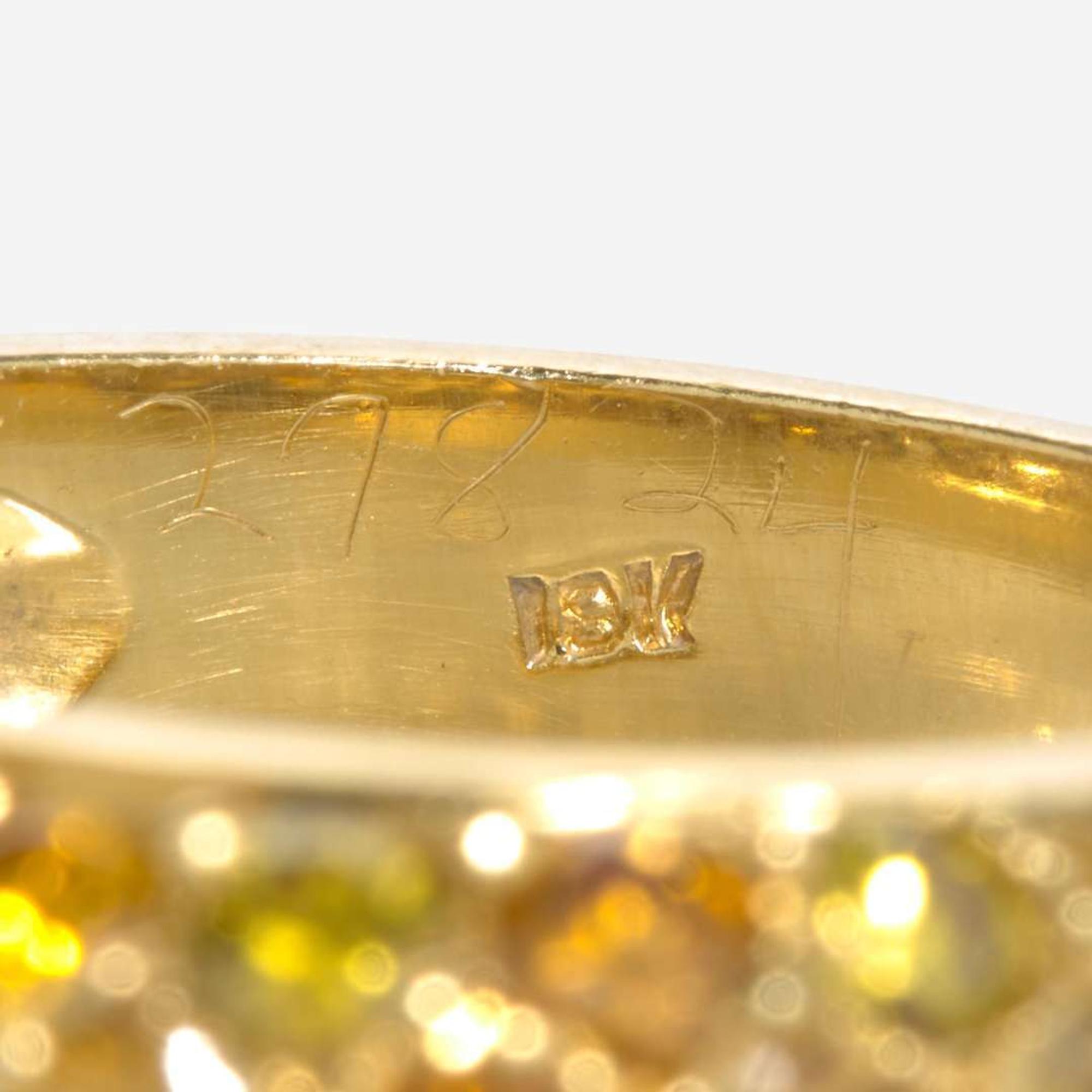 A Set of 18K Yellow Gold and Diamond Rings