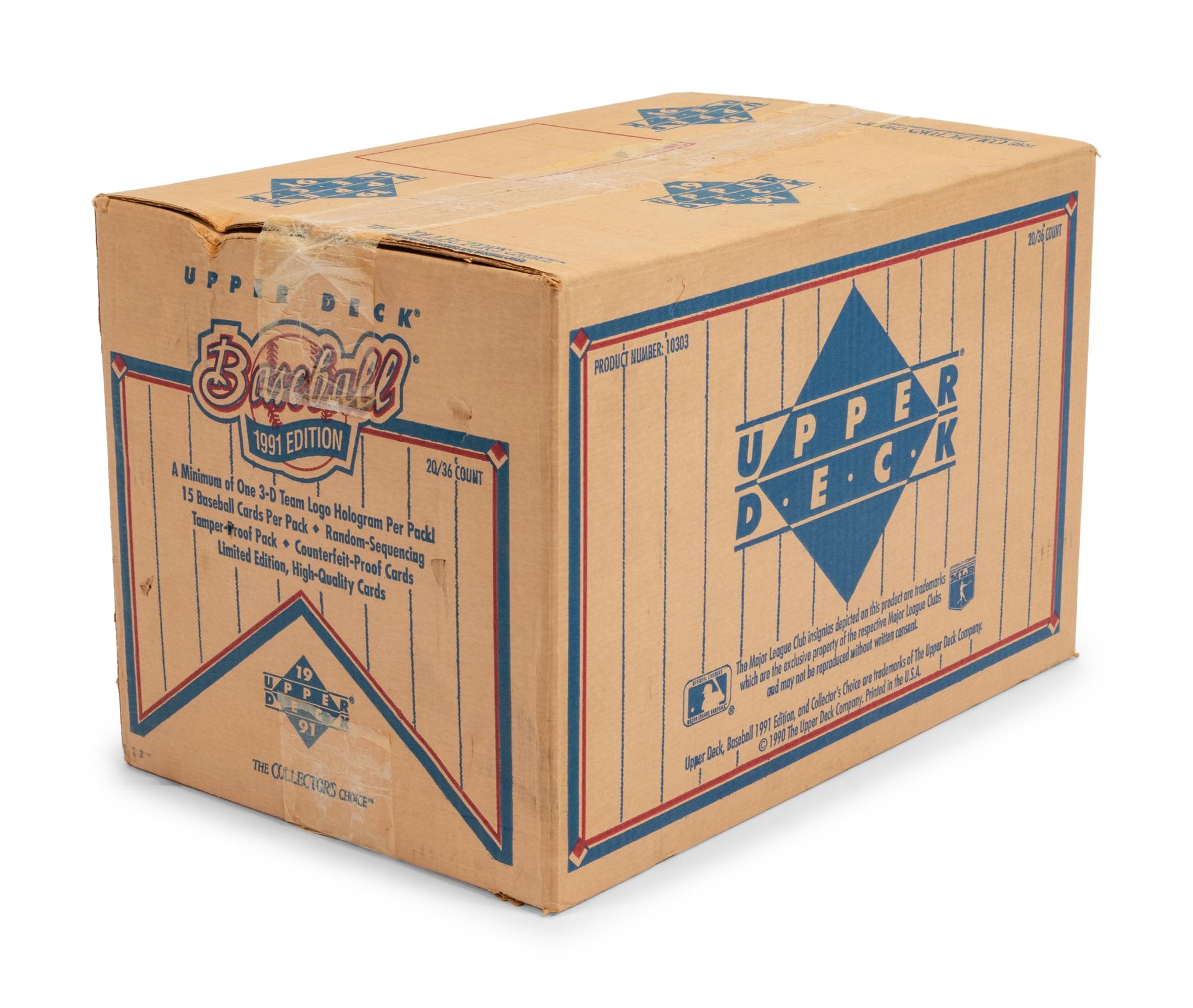 A Case of 1991 Upper Deck Baseball Cards (20 Boxes, Possible Nolan Ryan Autograph Insert)