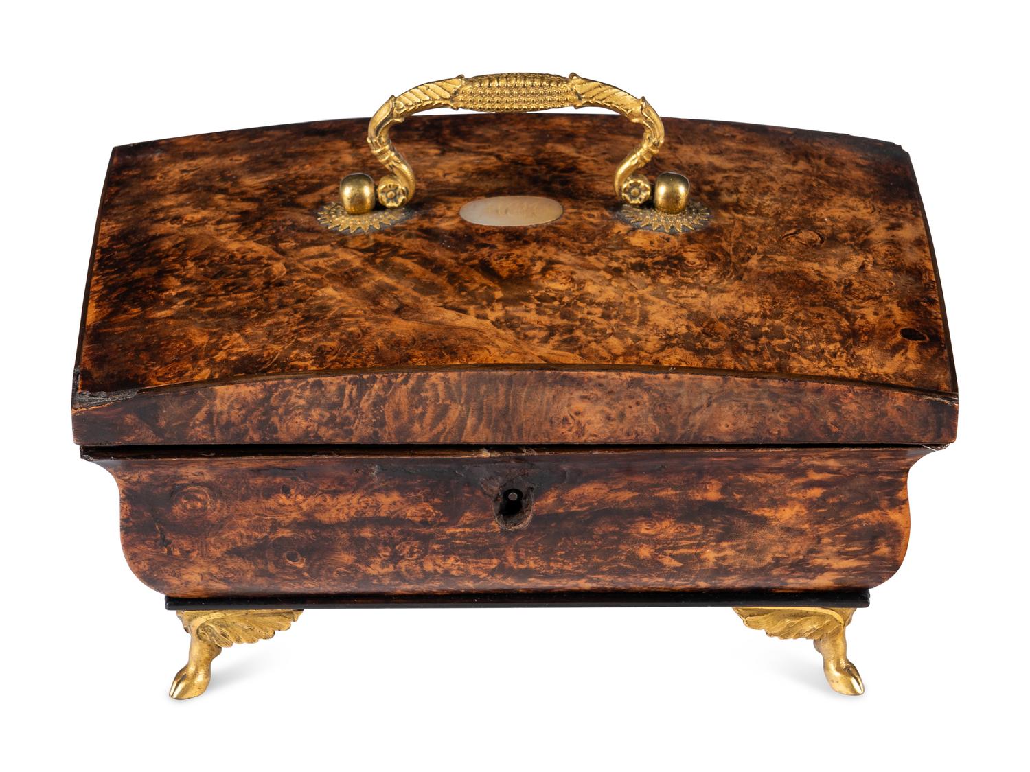 A Palais Royal Burlwood Musical Sewing Necessaire