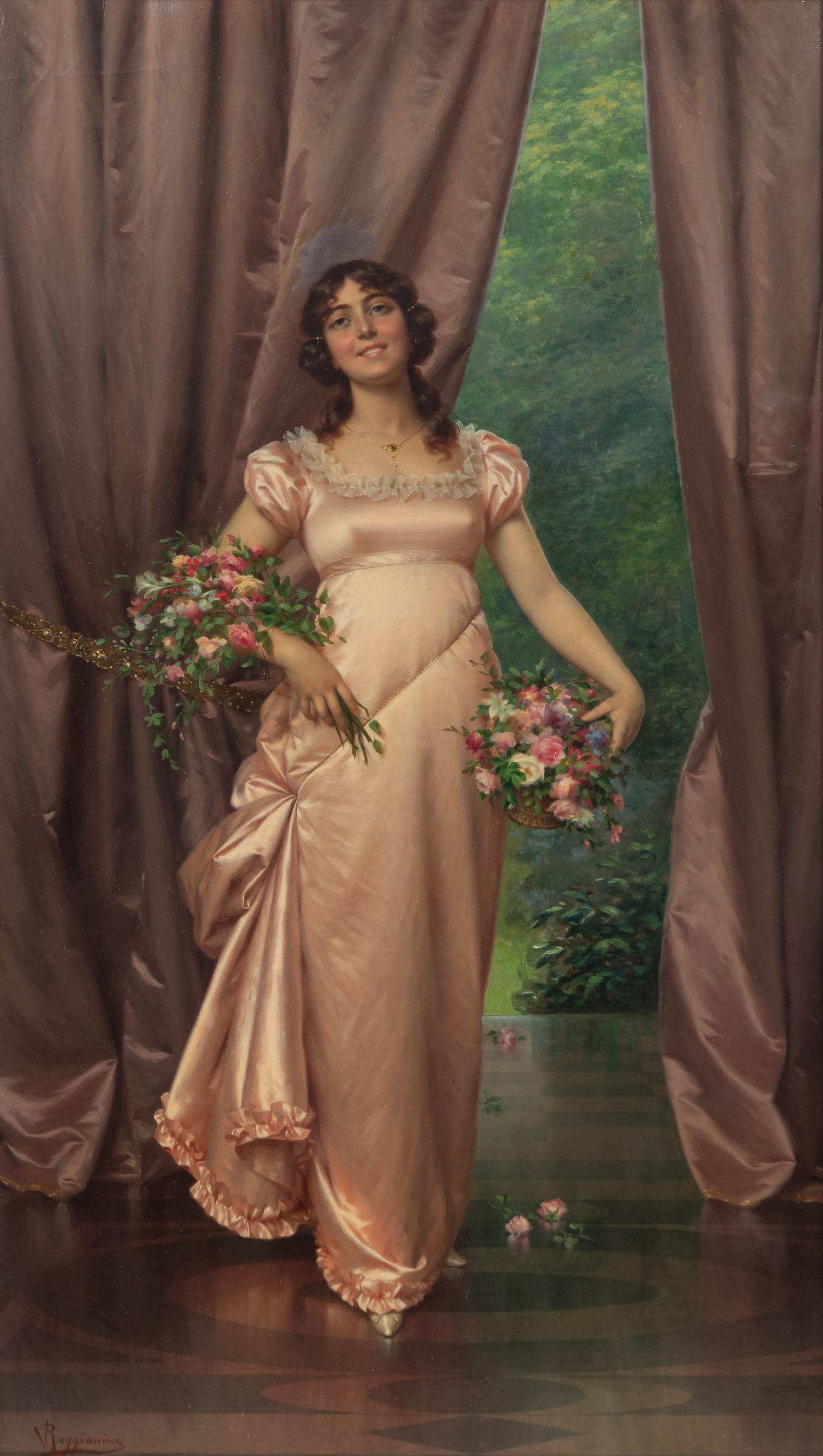 Young Woman in a Pink Dress