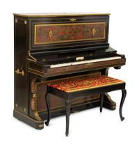 A Napoleon III Boulle Marquetry Upright Piano by Ignace Pleyel and Compagnie