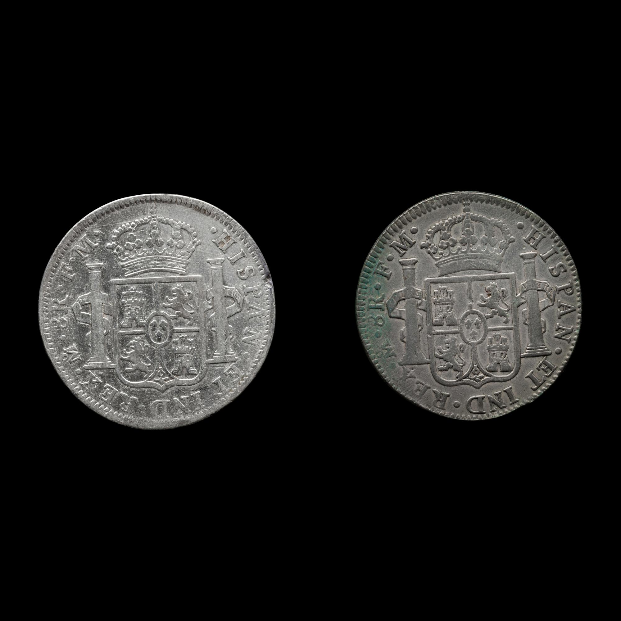 [SPANISH EMPIRE] Two Charles IV 8 Reales Silver Coins