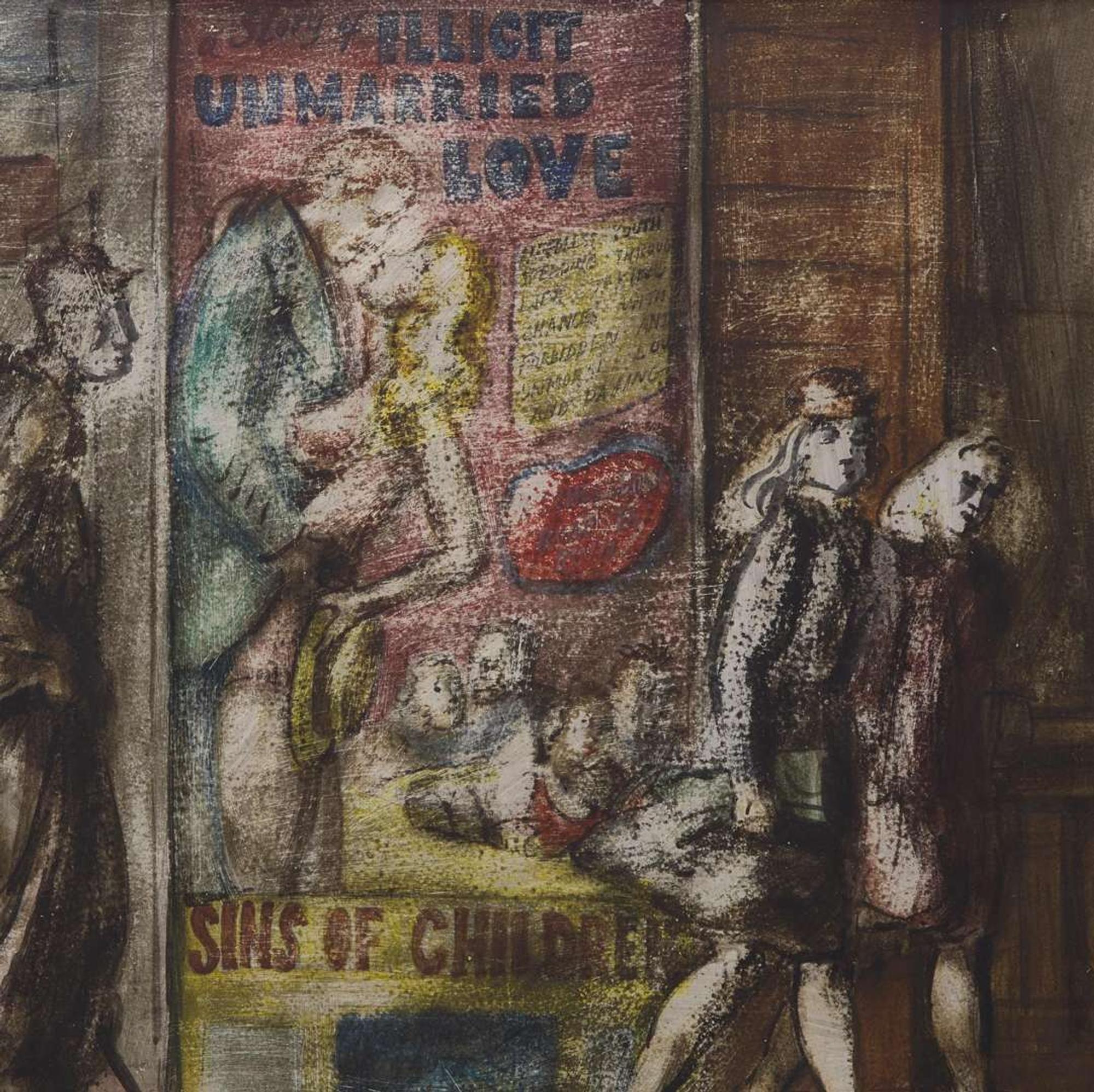 Reginald Marsh (American, 1898-1954) 42nd St Movies, 1946
