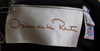 An Oscar de la Renta Black Velvet Strapless Gown, Size 6.