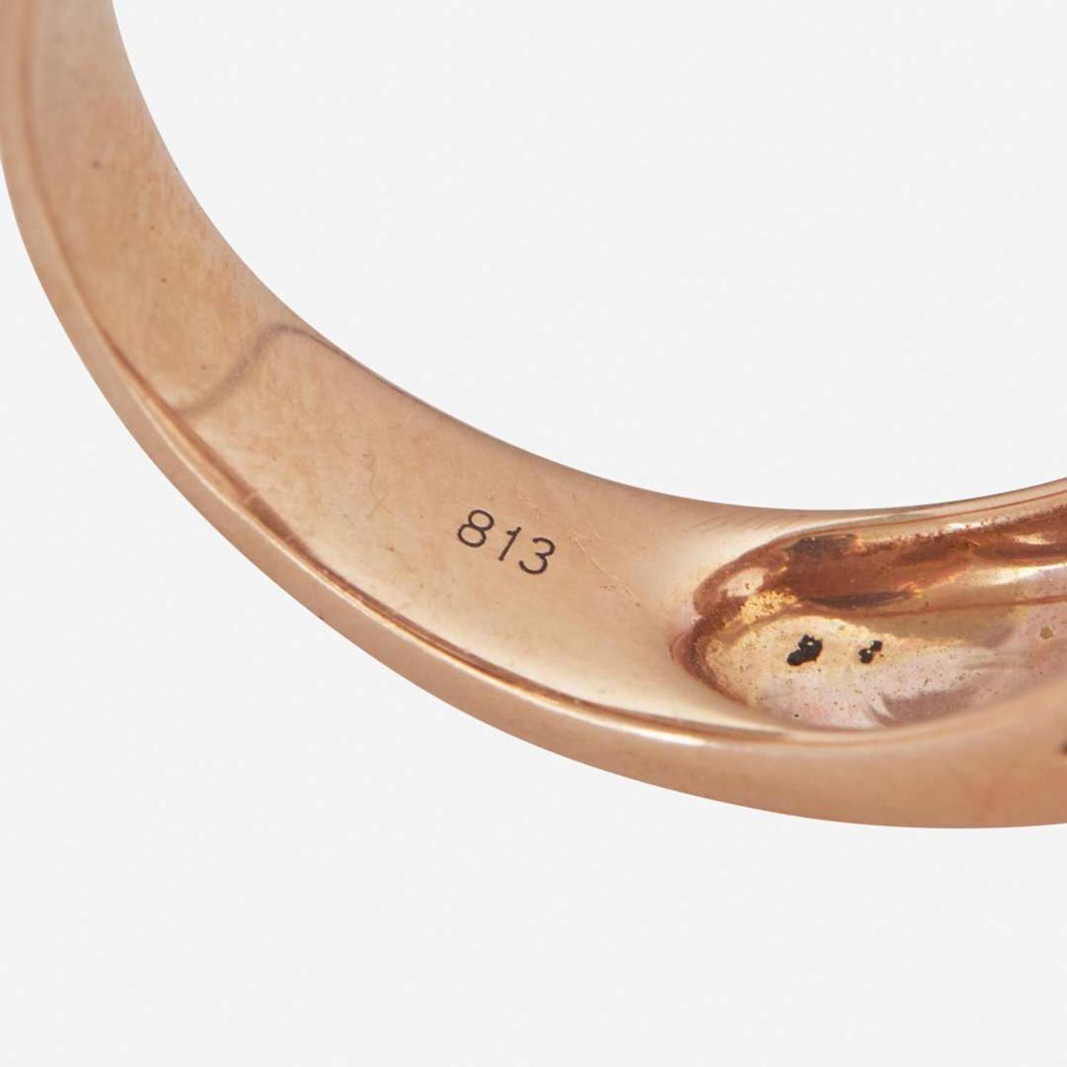 A 14K Rose Gold, Morganite, and Diamond Ring