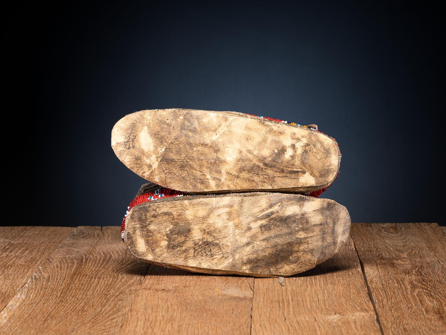 Sioux Beaded Hide Moccasins