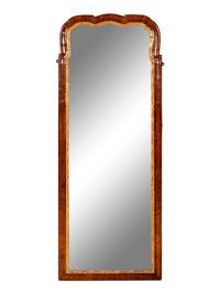 A George I Parcel Gilt Walnut Pier Mirror