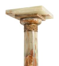 A Continental Gilt Bronze Mounted Onyx Pedestal