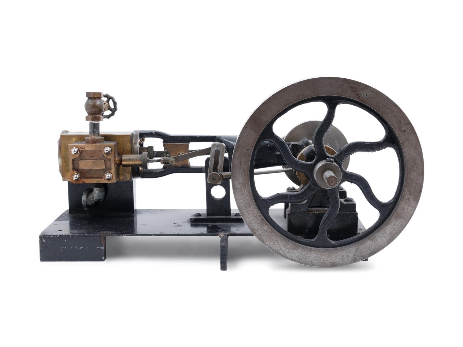 A Painted Metal Tangye Horizontal Steam Engine Model