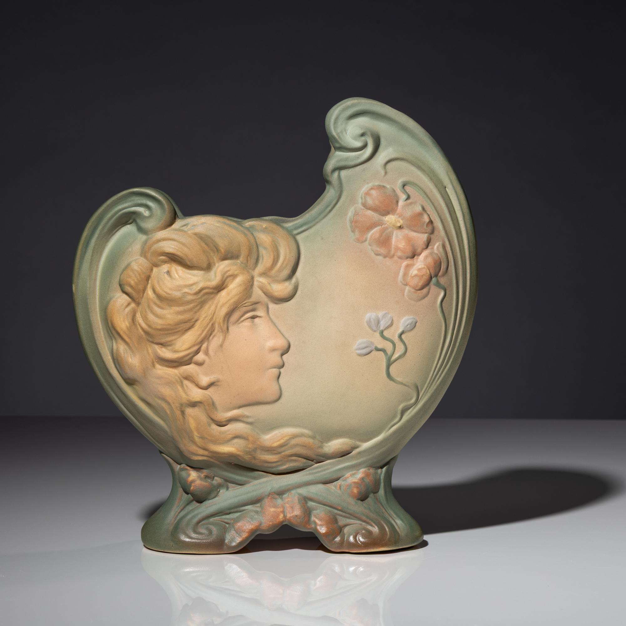 A Weller Pottery Cameo Shell Vase