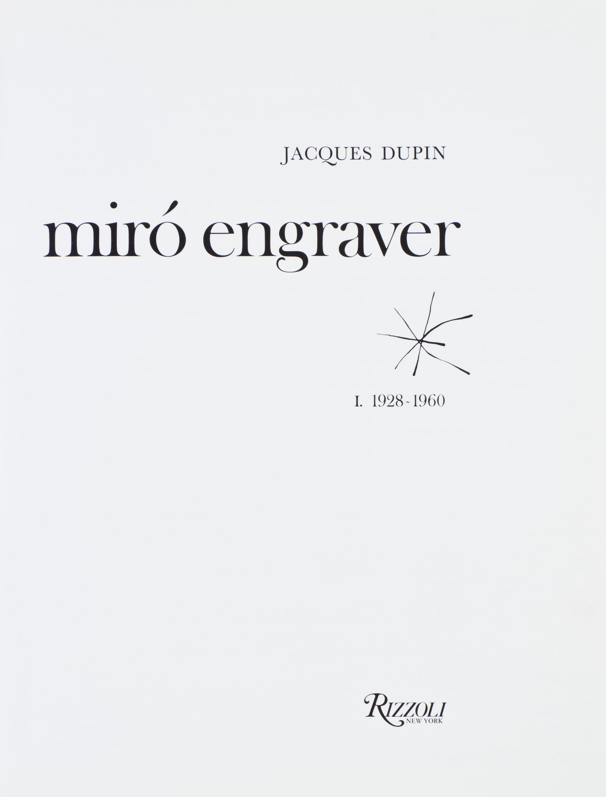(MIRO, JOAN) Lithographs I-VI. NY and Paris, 1972-92. 6 vols. With Miro Engravings. NY, 1928-75.