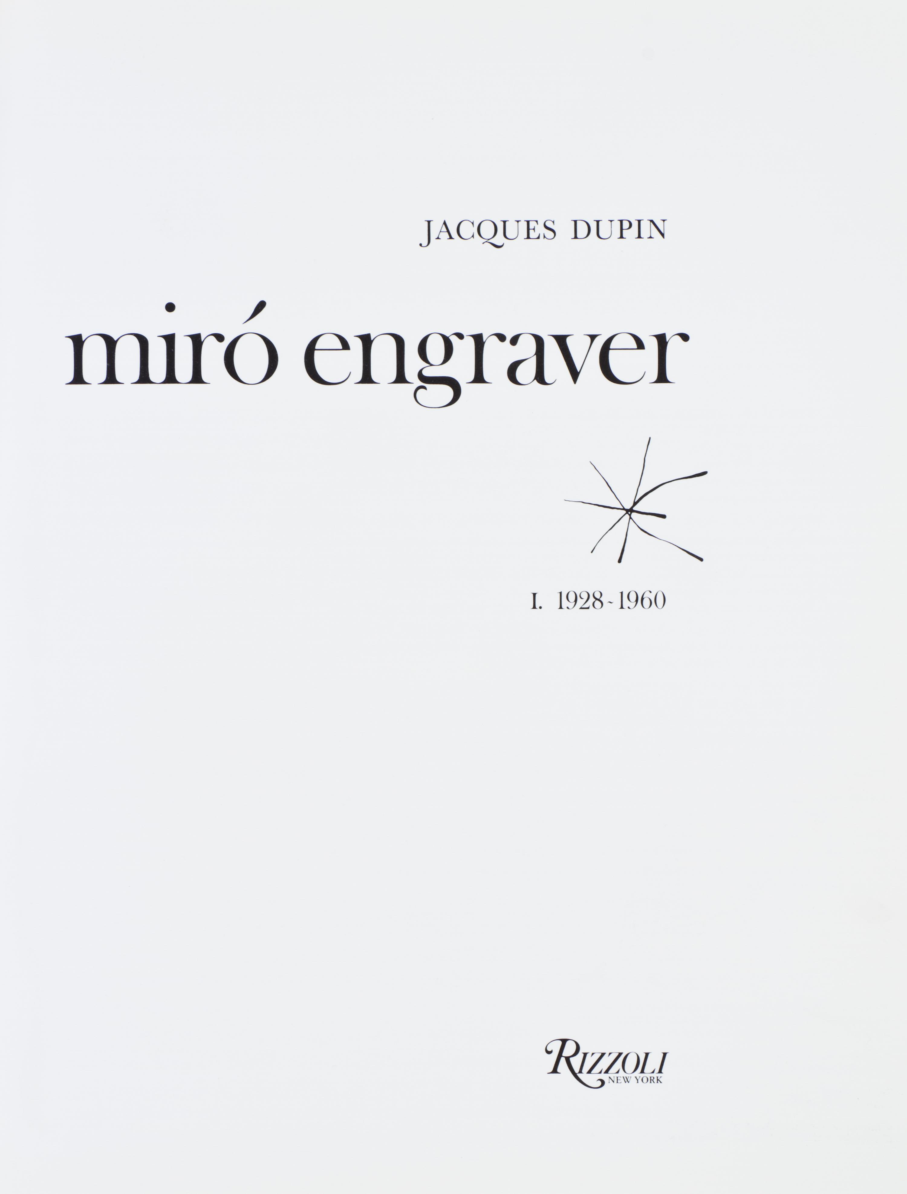 (MIRO, JOAN) Lithographs I-VI. NY and Paris, 1972-92. 6 vols. With Miro Engravings. NY, 1928-75.