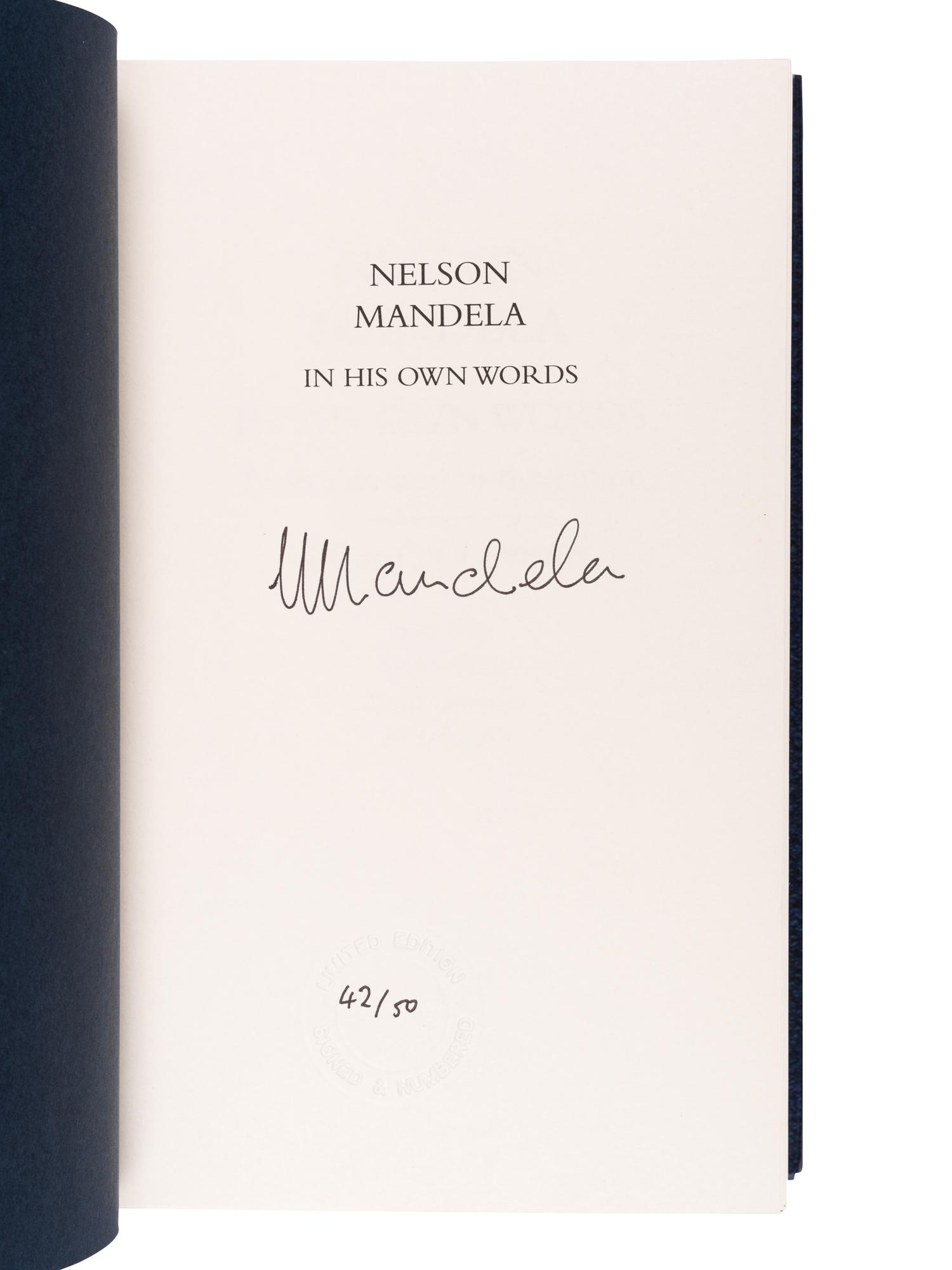 MANDELA, Nelson (1918-2013). In His Own Words. London: Little, Brown, 2003.