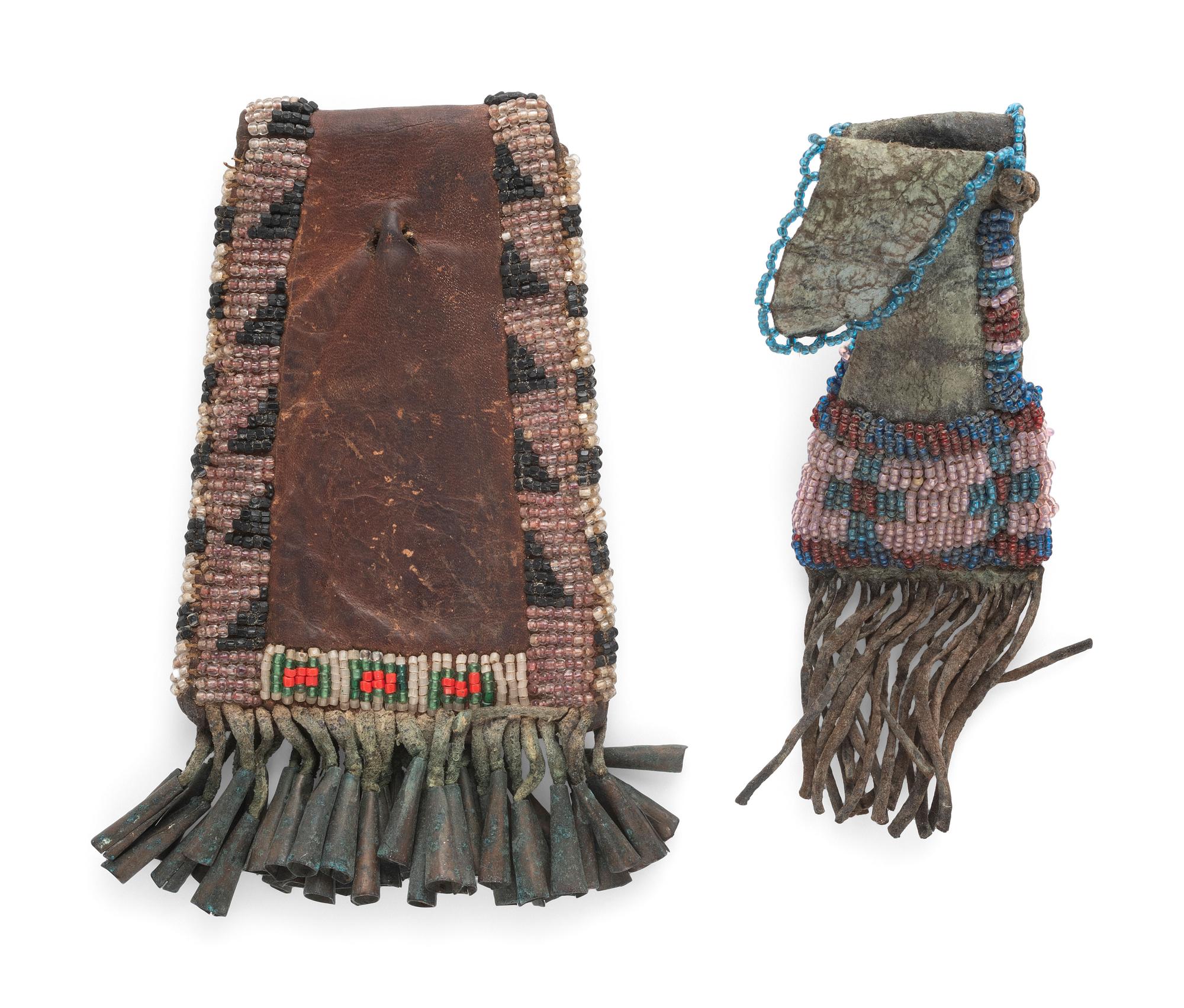 Northern Plains Beaded Paint Pouch and Strike-a-Light Bag