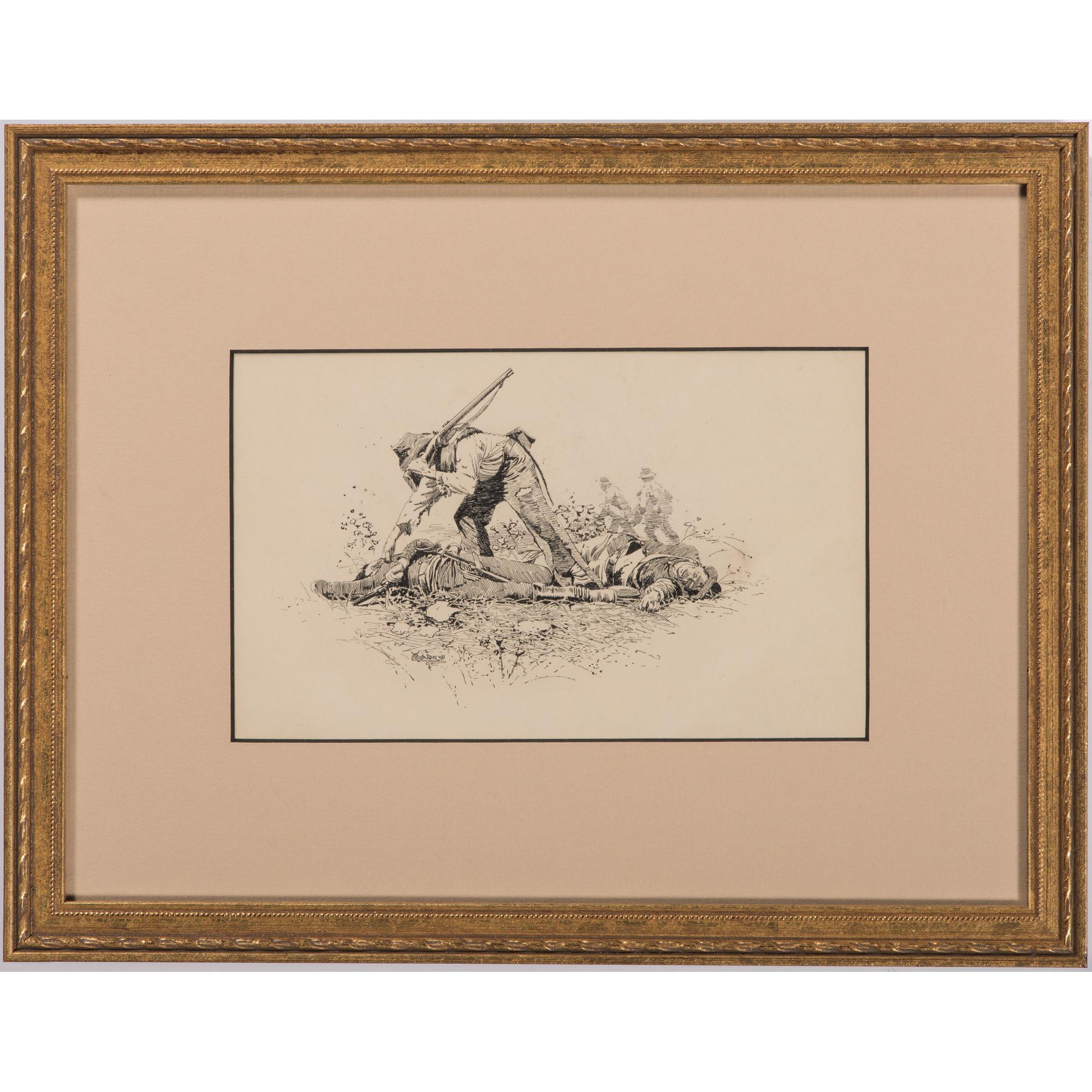 Looking for a Friend, Original Pen and Ink Sketch by I. Walton Taber