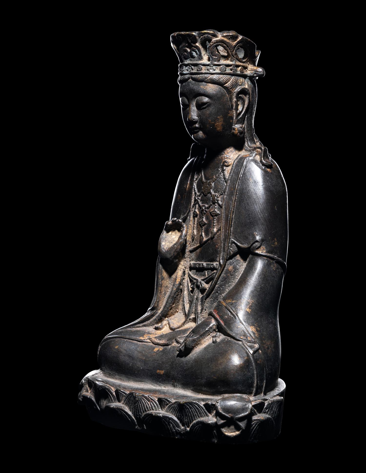 A Chinese Bronze Guanyin