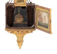 A Federal 'Battle of Lake Erie' Parcel Gilt Mahogany Banjo Clock