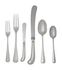 An English Silver Flatware Service