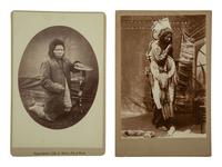 [NATIVE AMERICANS]. 3 cabinet cards highlighted by image of Osage Chiefs incl. Bigheart by Parsons.