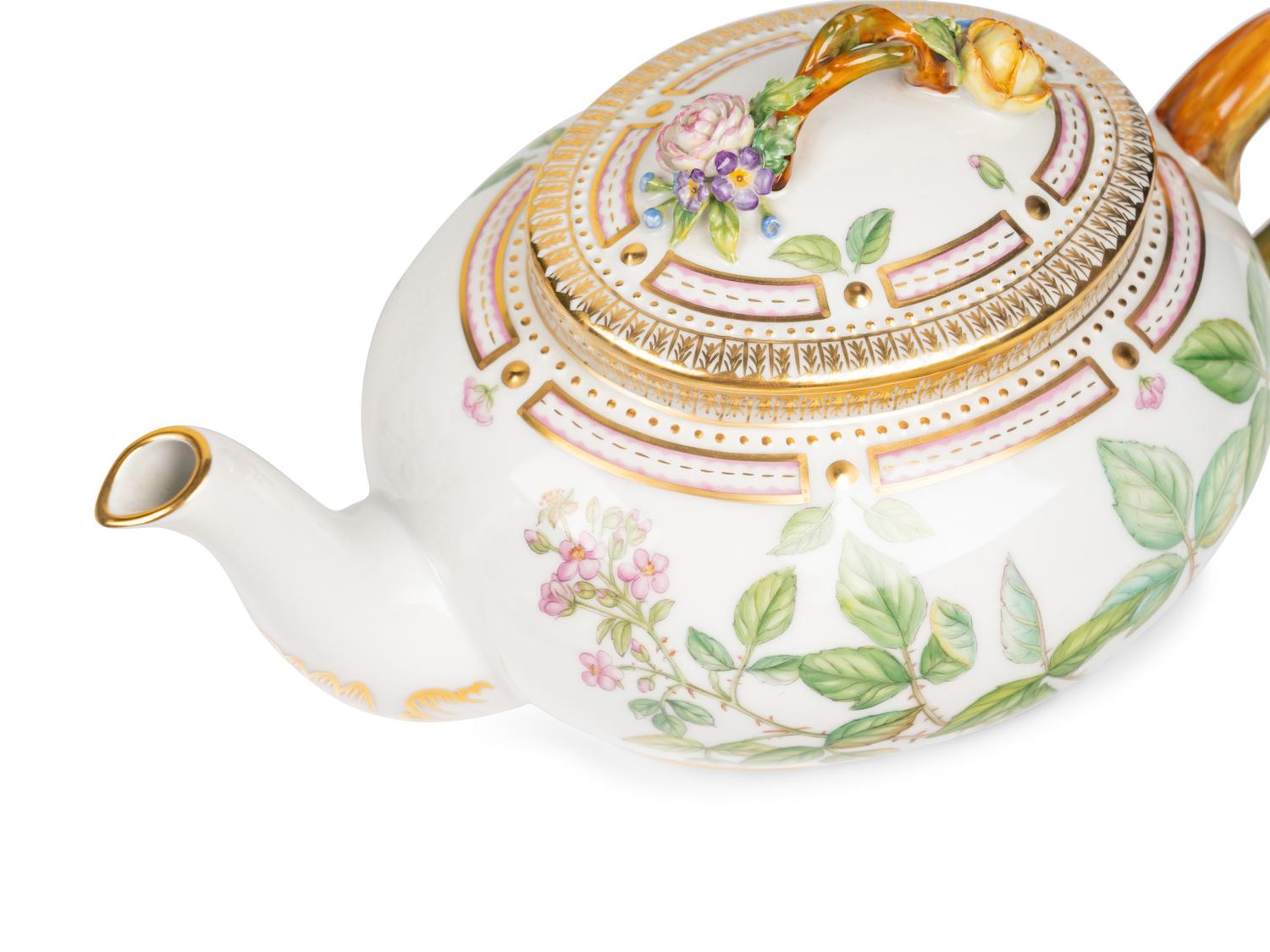 A Royal Copenhagen Flora Danica Porcelain Coffee and Tea Service