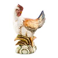 A Polychrome Glazed Earthenware Rooster