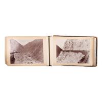 [CALIFORNIA]. Album showing the construction of the first water viaduct to Los Angeles. [Near Fort Tejon, CA]: N.p., 24 March-7 June 1896.