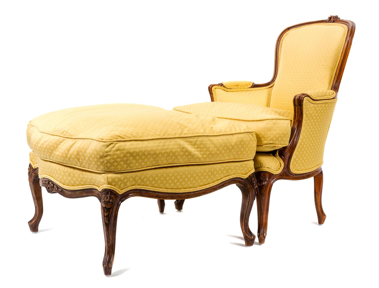 A Louis XV Style Duchesse Brisee Height 35 inches x length (overall) 53 inches. — 20TH CENTURY