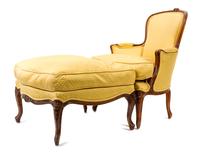 A Louis XV Style Duchesse Brisee Height 35 inches x length (overall) 53 inches. — 20TH CENTURY