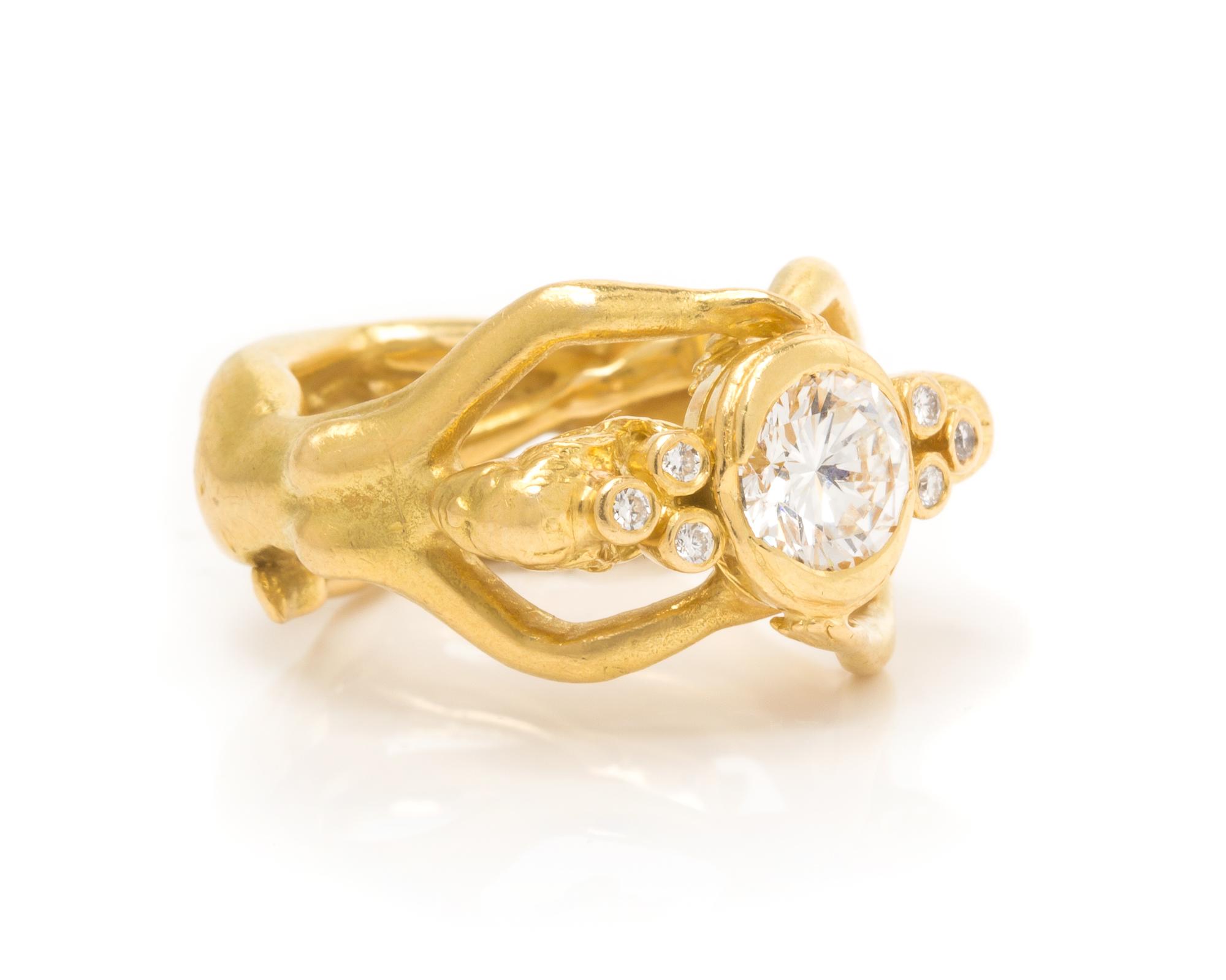 An 18 Karat Yellow Gold and Diamond Ring, Carrera y Carrera, 10.40 dwts.