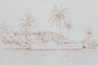 Olive Metcalf, (20th century), Boat in the Tropics